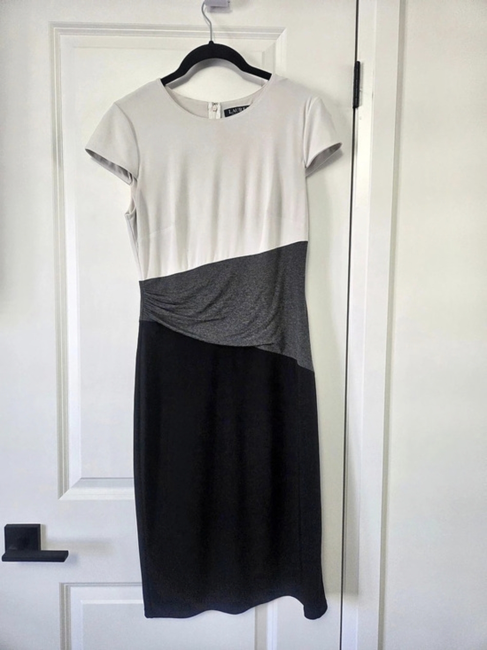 Lauren Ralph Lauren Color Block Midi Dress Size 4 Like New